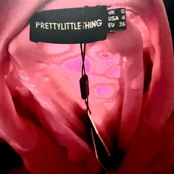 NWT,PrettyLittleThing,Pink Lace Button Blazer Wrap Dress,Party Cocktail,Size 4 - Picture 9 of 10